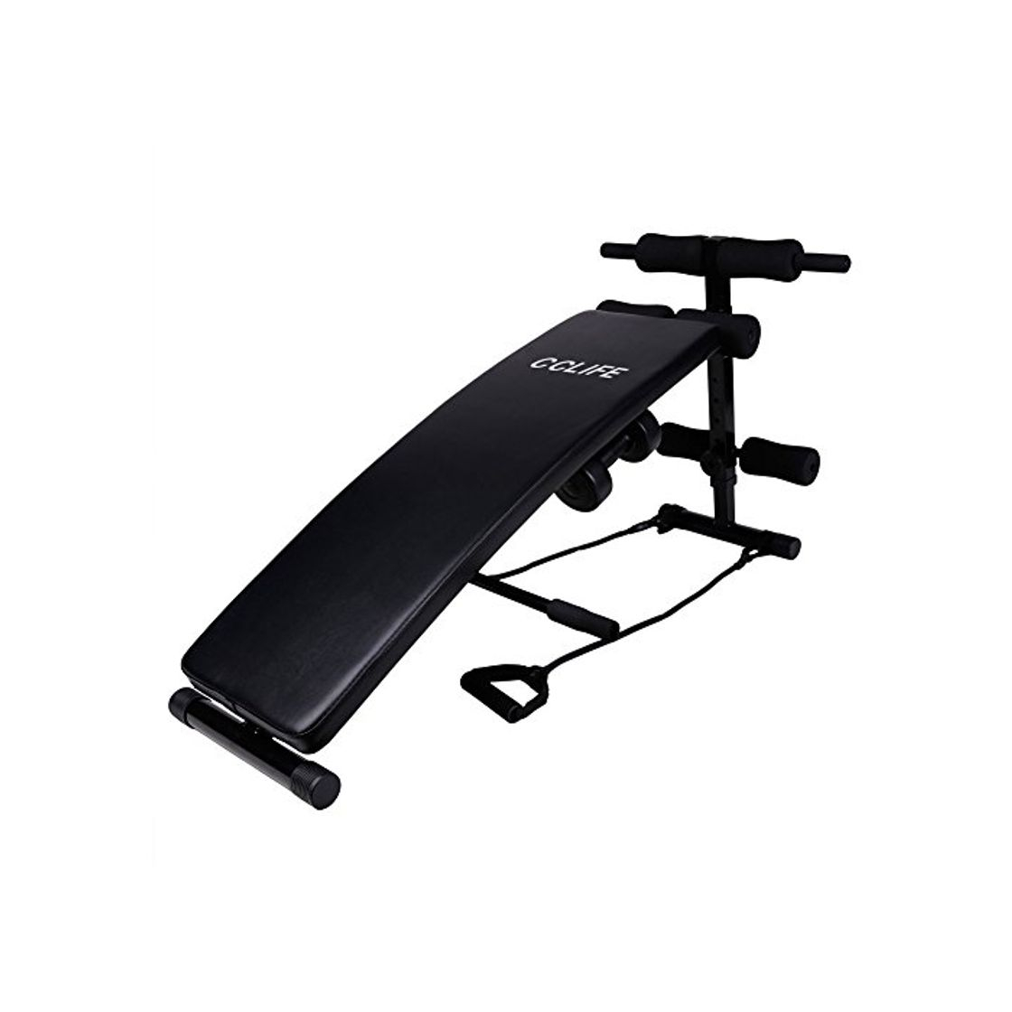 Social CCLIFE Banco de Ejercicios con Mancuernas y Ligas Banco Abdominales Plegable
