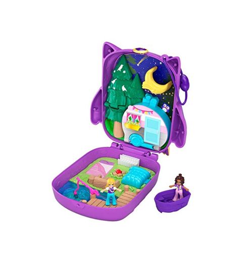 Polly Pocket Cofre En Forma de Búho con Muñecas y Accesorios, Juguete