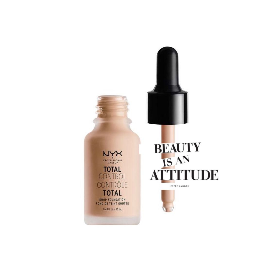 Producto NYX Professional Makeup Base de maquillaje Total Control Drop Foundation, Dosificación precisa,