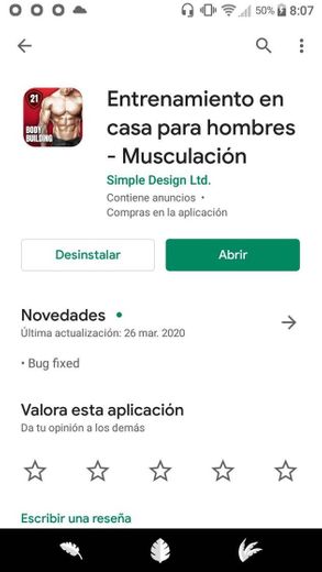 Ejercicios en casa