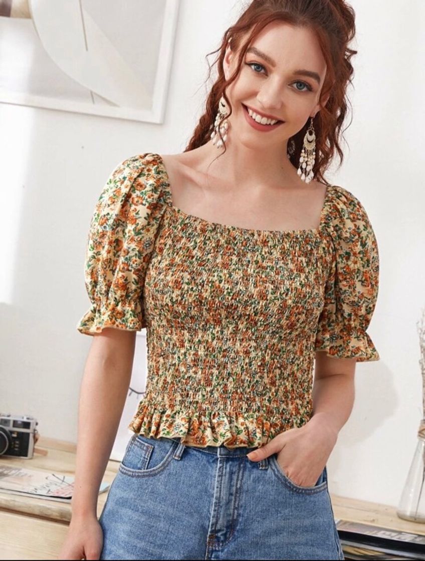 Moda Top floral 