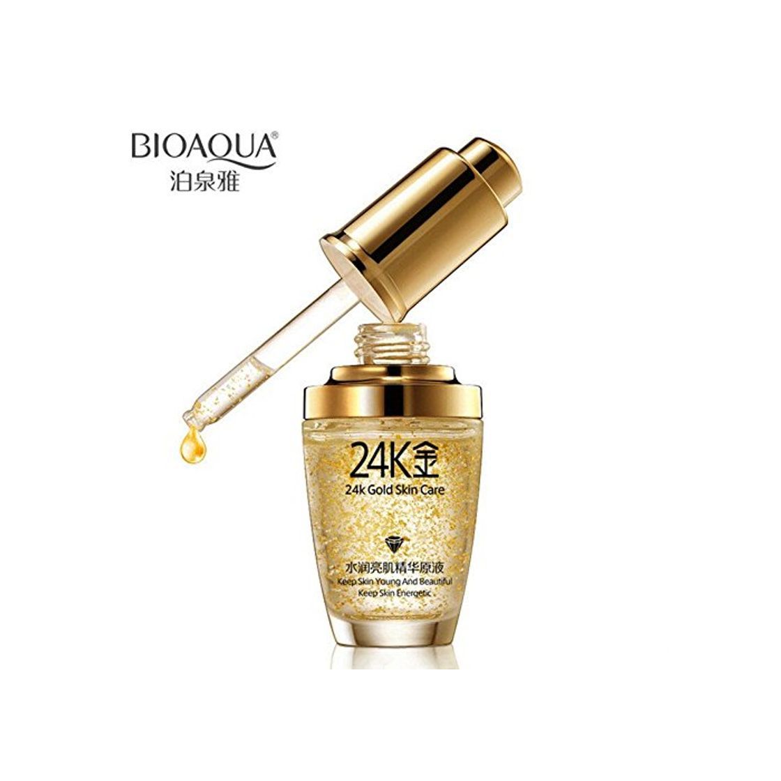 Social BIOAQUA 24 K Gold Essence Colágeno Piel Cara Hidratante Ácido Hialurónico Máscara