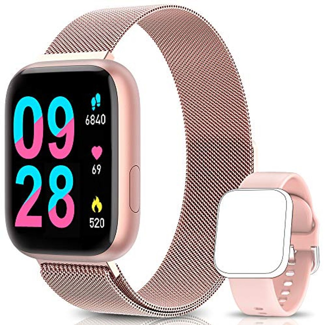 Social BANLVS Smartwatch Reloj Inteligente IP67 con Correa Reemplazable Pulsómetro, Monitor de Sueño,