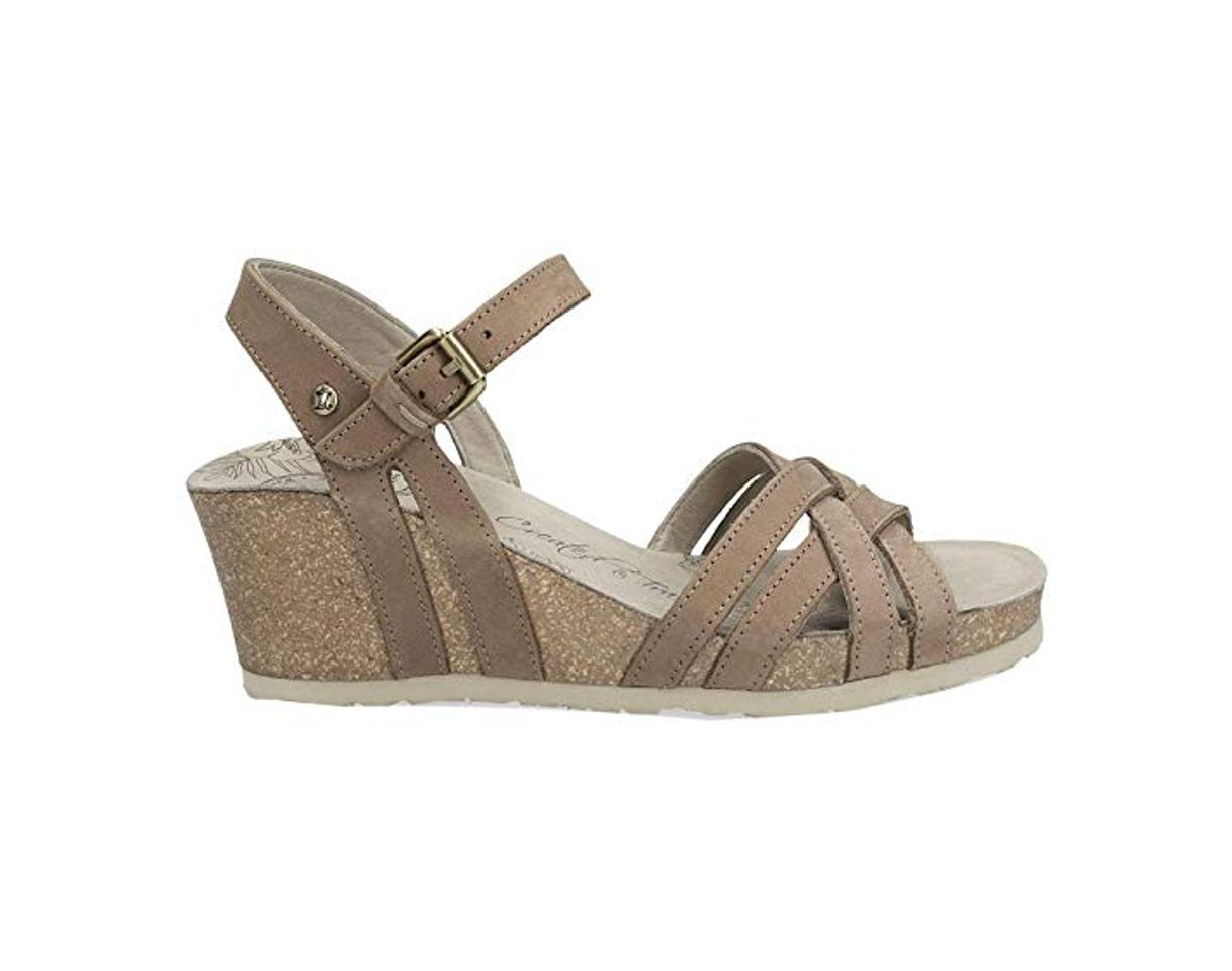 Social Panama Jack Vera Basics, Sandalias con Punta Abierta para Mujer, Marrón
