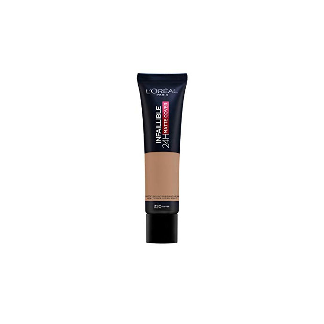 Product L'Oréal Infalible 24 H Matte Cover Base De Maquillaje Alta Cobertura Mate Piel Clara Subtono Dorado Caramel 320 40 g