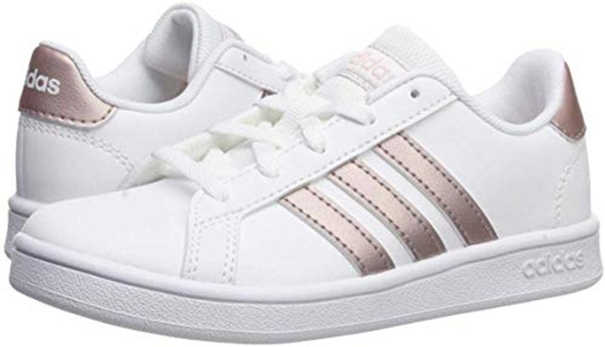 Social adidas Grand Court K, Zapatillas de Tenis, Multicolor Ftwwht Coppmt Glopnk 000,