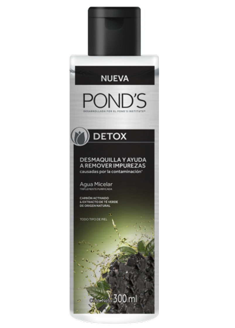 Producto POND’S Agua Micelar detox carbón activado y té verde 