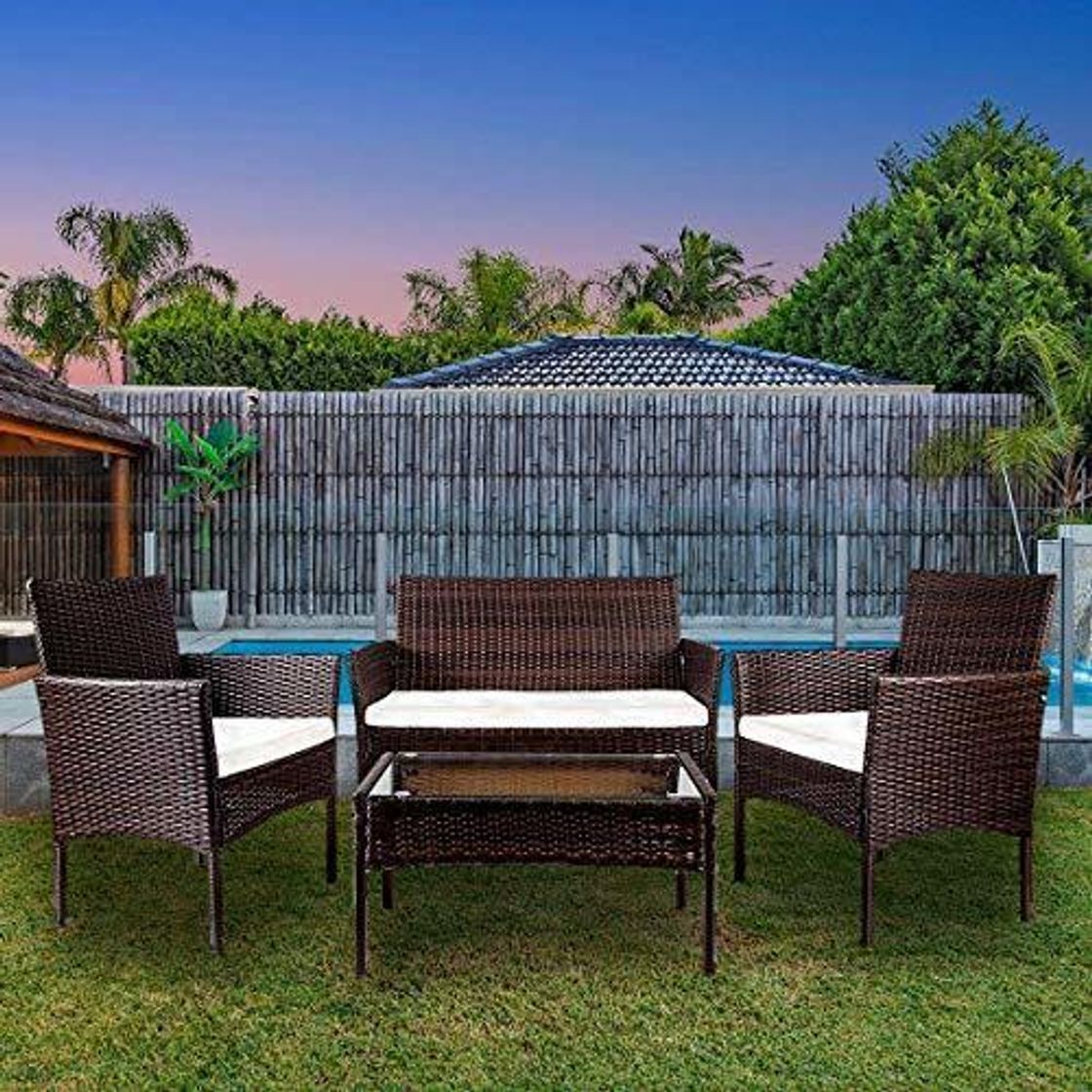 Social YOUKE Conjunto de Muebles de jardín de ratán para Interiores y Exteriores