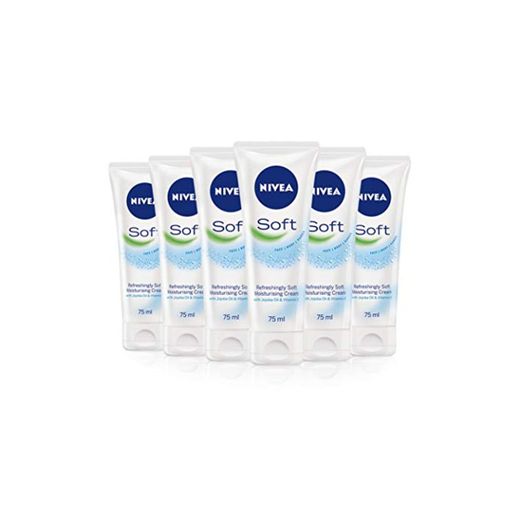 6x Nivea SOFT Moisturising Cream Tube 75ml by Nivea