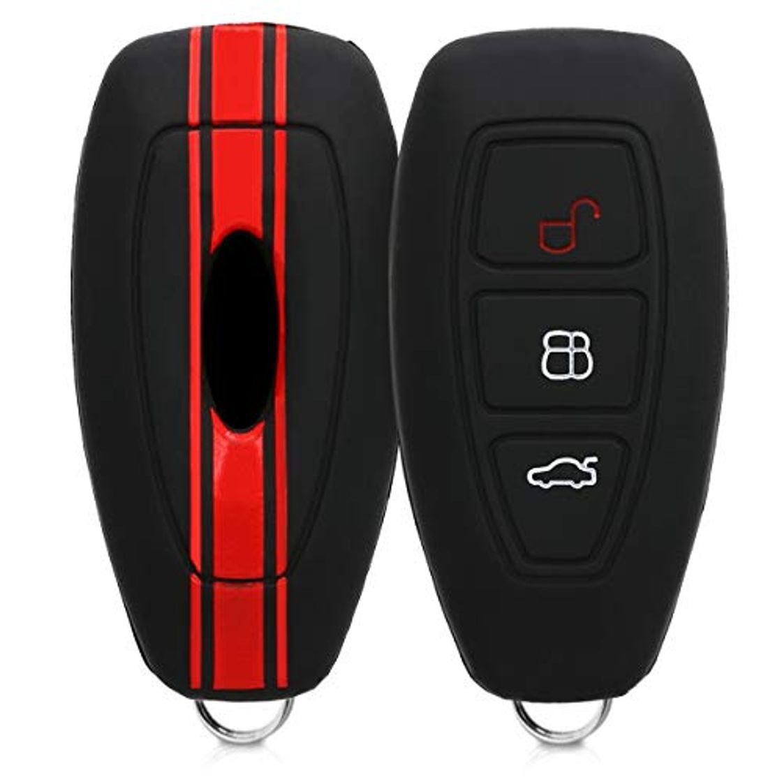 Social kwmobile Funda para Llave Keyless Go de 3 Botones para Coche Ford