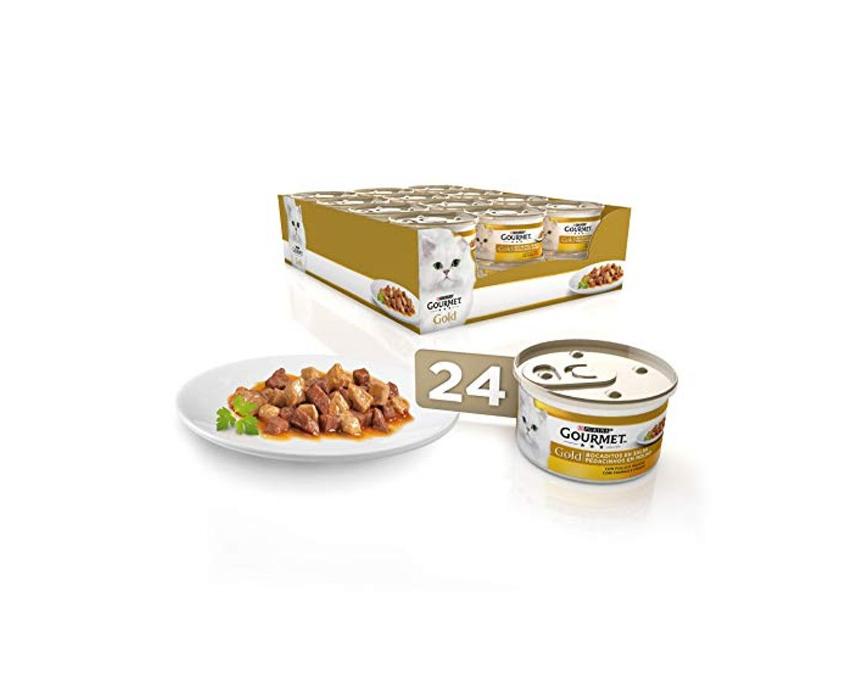 Social Purina Gourmet Gold Bocaditos en Salsa comida para gatos con Pollo e