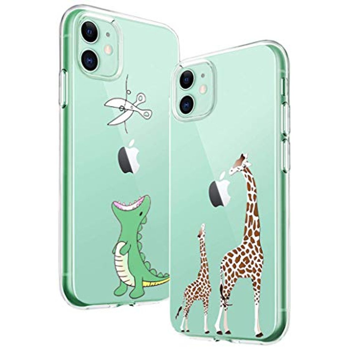 Place Yoowei [2-Pack] Funda para iPhone 11, Transparente con Dibujos Ultra Fino Suave