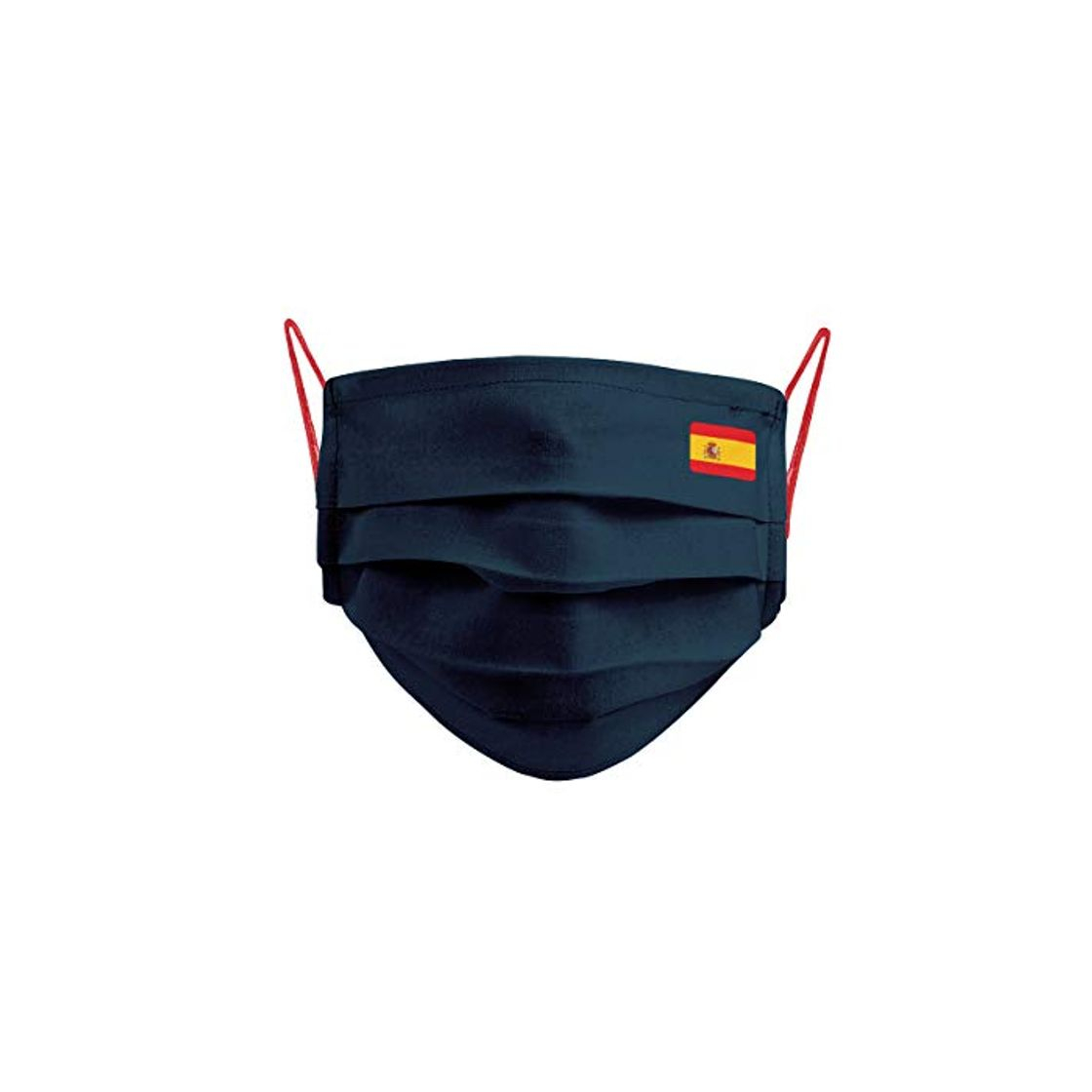 Fashion Cencibel Smart Casual Mascarilla Bandera España Pequeña y Gomas Laterales Rojas