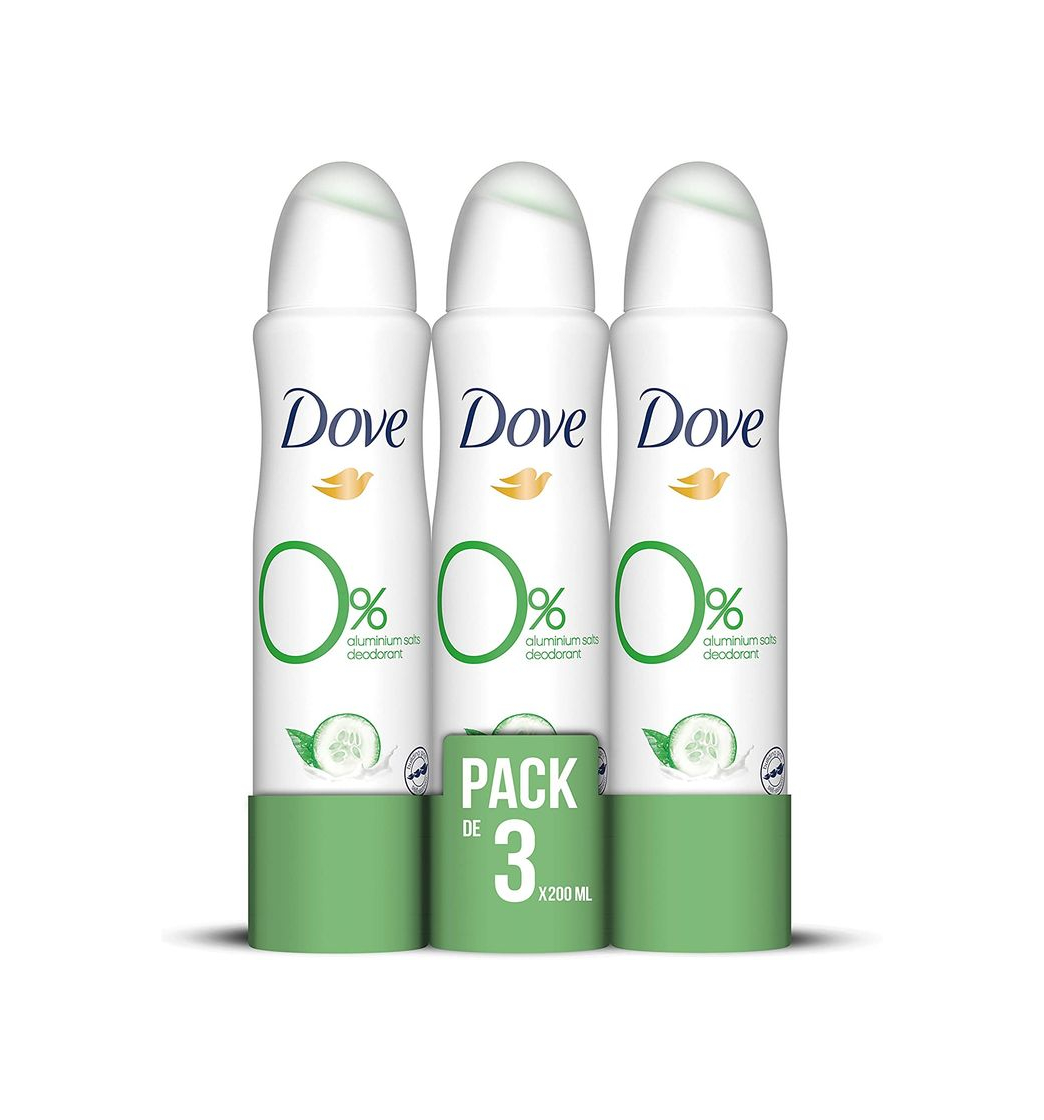 Product Dove 0% Desodorante Pepino - Pack de 3 x 200 ml -