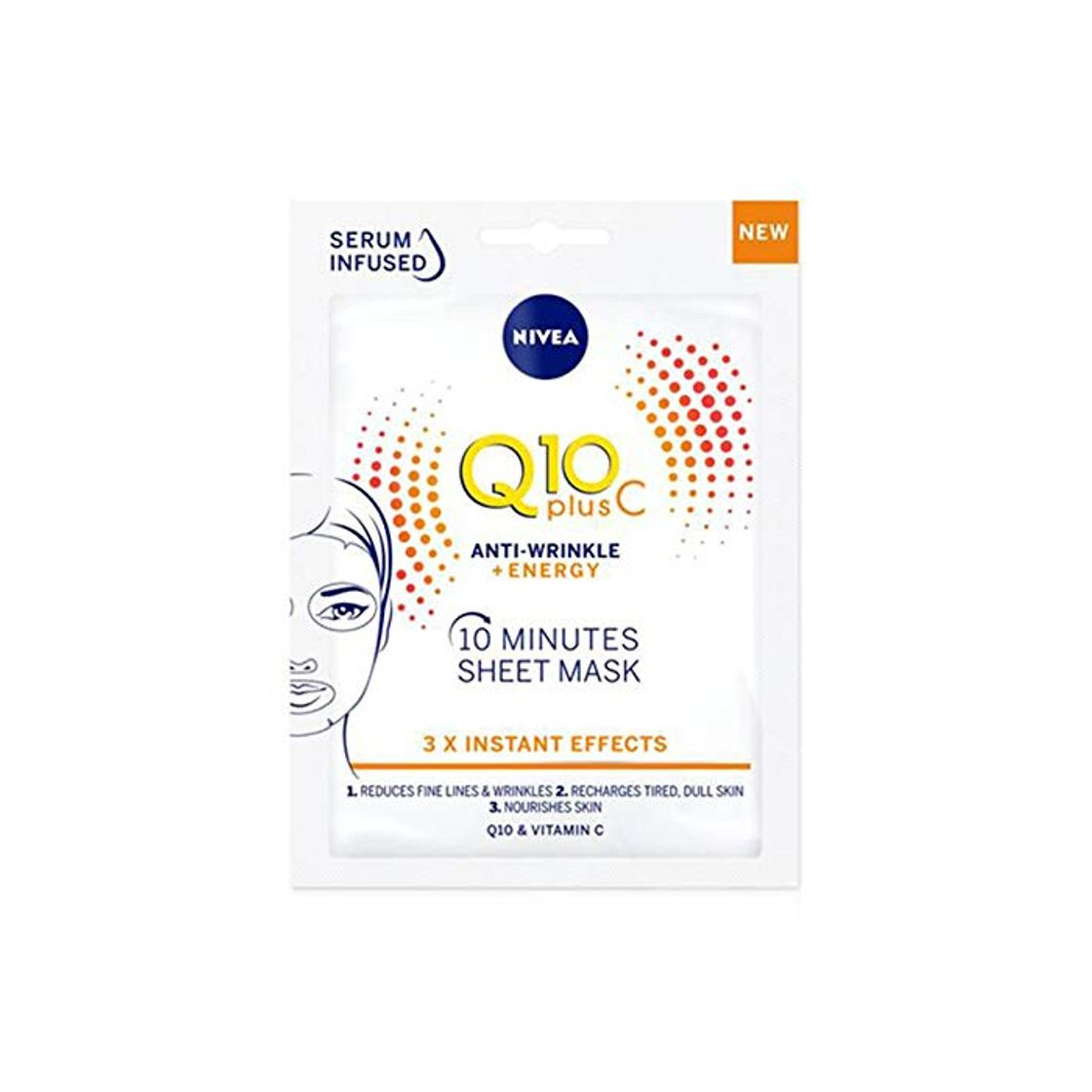 Belleza NIVEA Q10PlusC Mascarilla de Tejido Antiedad