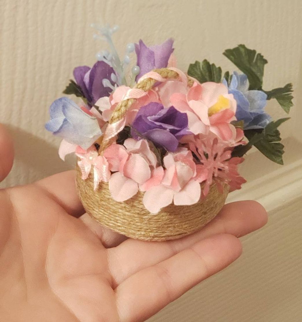 Fashion Canasta de flores en miniatura