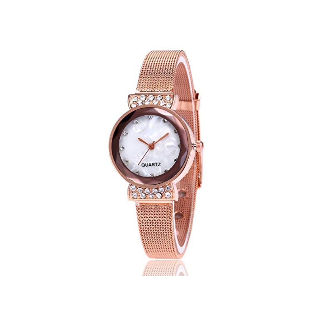 Products TCEPFS Relojes de Pulsera de Moda Reloj de Cuarzo de Acero Inoxidable de Marca Dorado para Mujer Vestido Informal Relojes de Pulsera de Diamantes de imitación   Oro