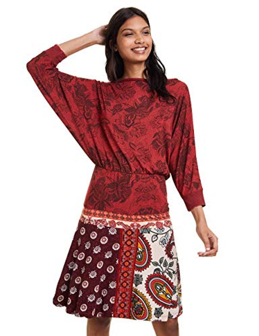 Social Desigual Dress Indira Vestido, Rojo