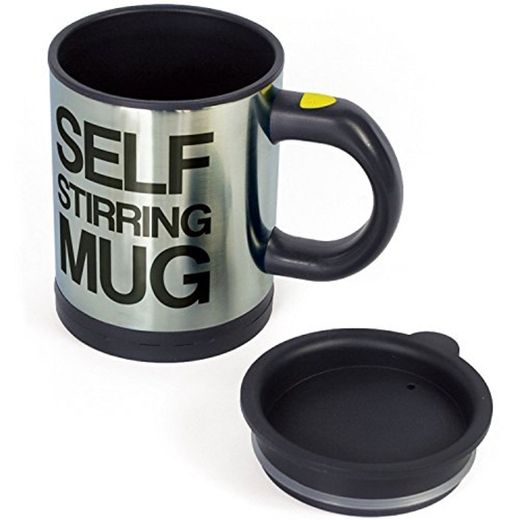 CrazyAboutGadgets Self Stirring Mug - Tazas de Desayuno Auto-removible