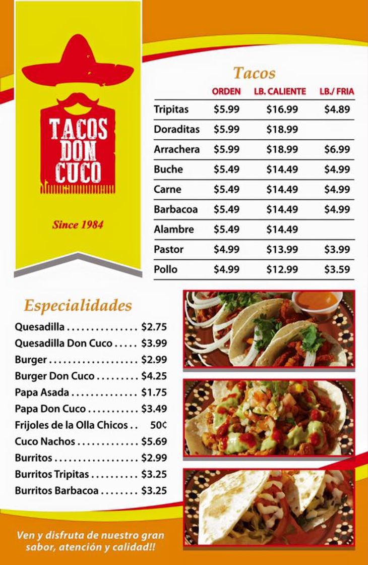 Restaurantes Tacos Don Cuco Dyer