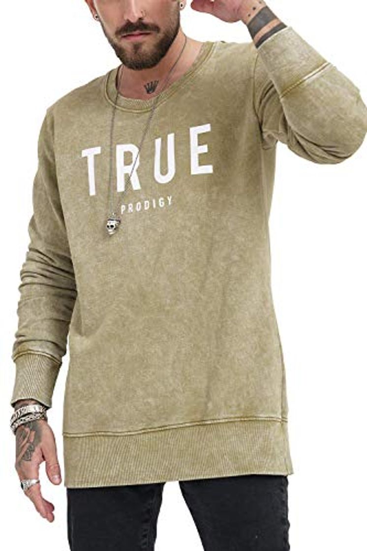 Producto trueprodigy Casual Hombre Marca Sudadera con impresión de Logotipo Estampada Ropa Retro