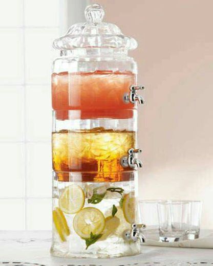 Stacked Optic-Glass Beverage Server