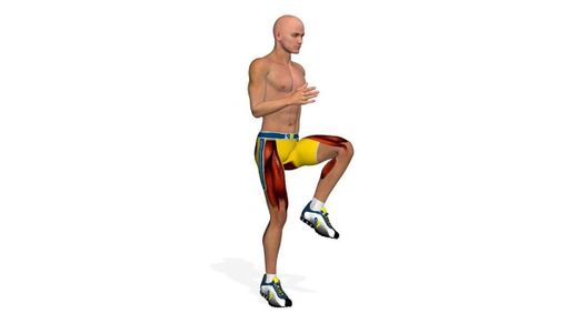 Ejercicios de piernas: High Knees Running In Place - YouTube