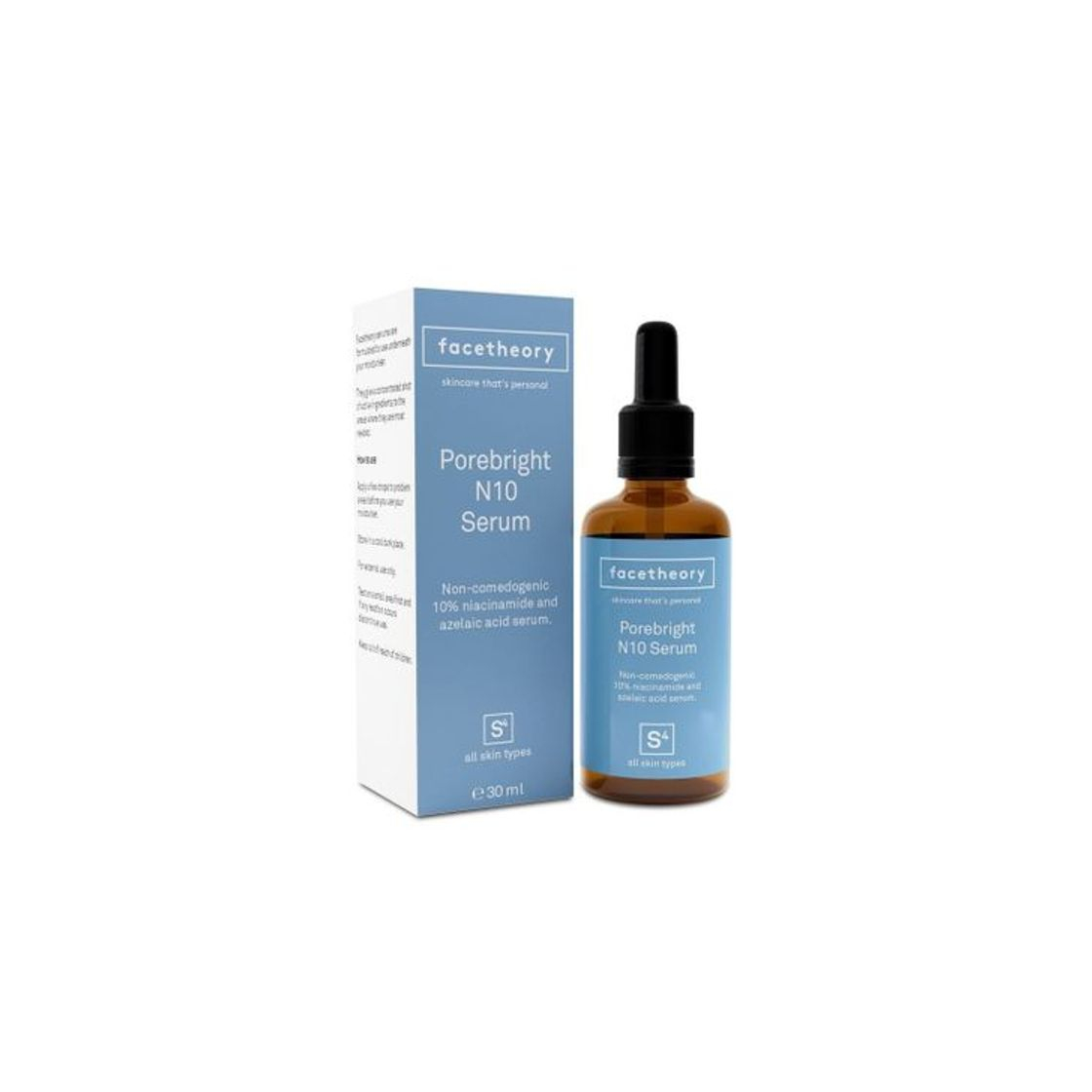 Producto Porebright Serum N10 with 10% Niacinamide and hyaluronic 