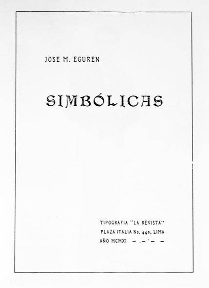 Book Simbólicas (1911)