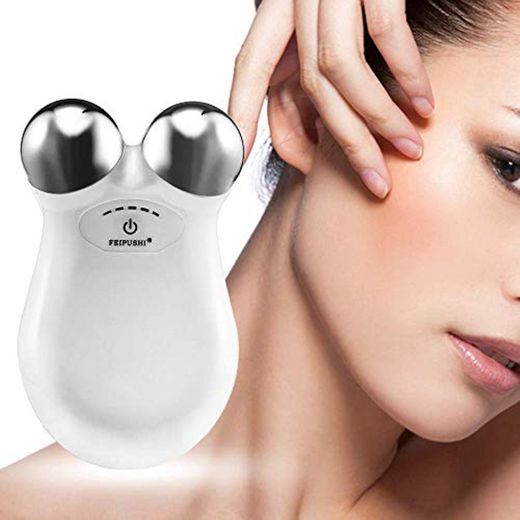 Mini microcorriente Máquina de estiramiento facial Estiramiento de la piel Rejuvenecimiento Spa Toner facial y juego de regalo ELE Fácil de usar En casa Limpiado por la FDA