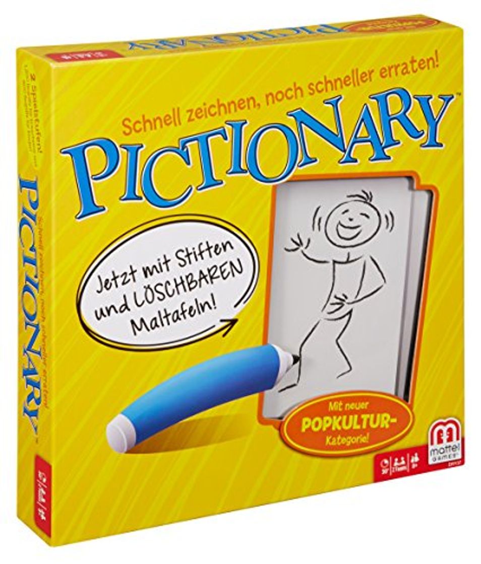 Social Mattel Games Pictionary Juego de Mesa de Palabras - Juego de Tablero