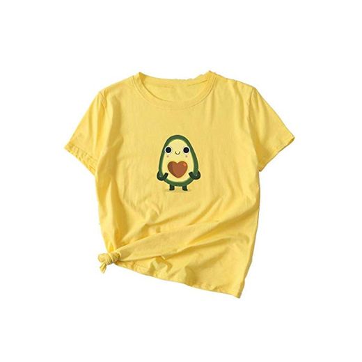 NOBRAND - Camiseta de mujer de algodón policromado