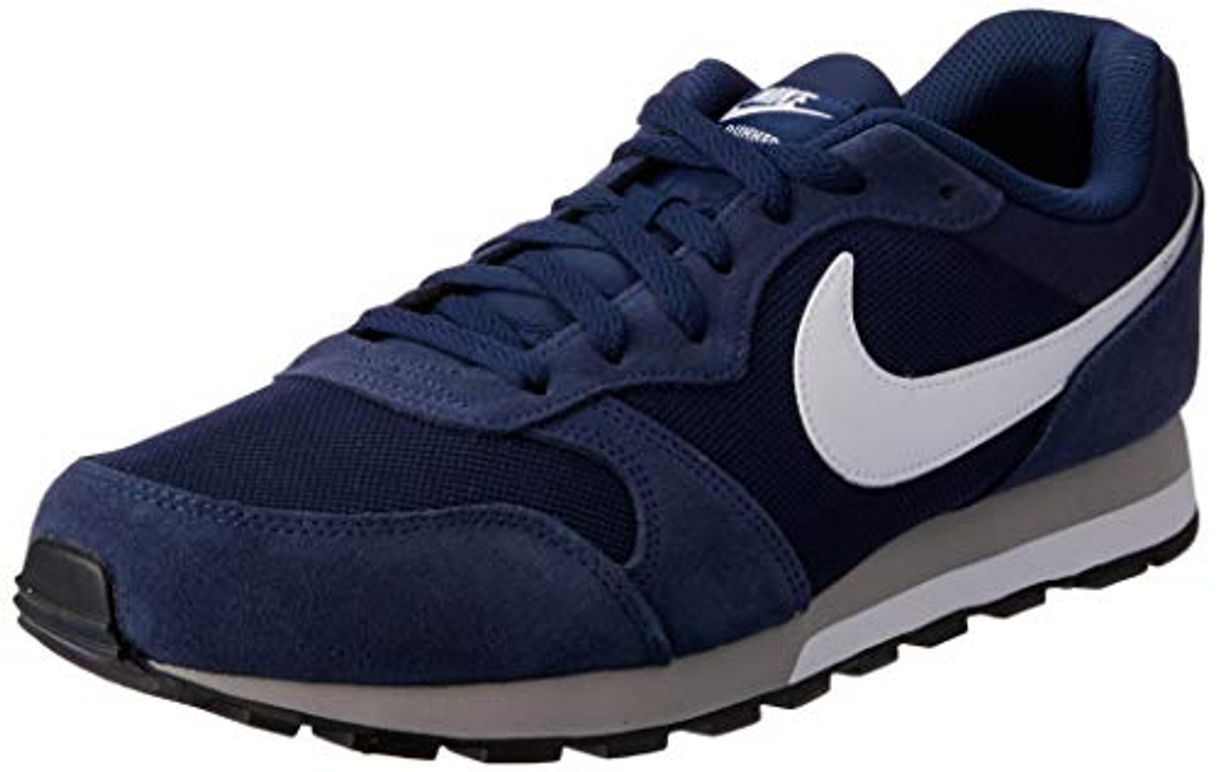 Moda Nike Md Runner 2, Zapatillas de Running Hombre, Azul (Midnight Navy/White-Wolf Grey)