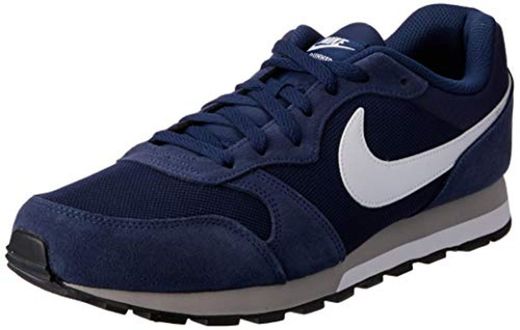 Nike Md Runner 2, Zapatillas de Running Hombre, Azul (Midnight Navy/White-Wolf Grey)