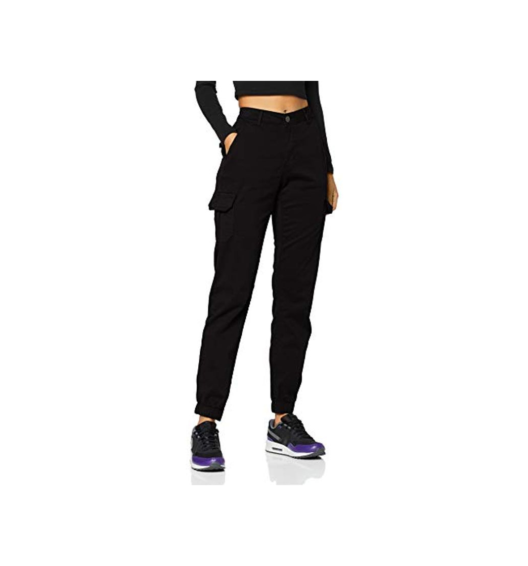 Producto Urban Classics Ladies High Waist Cargo Pants Pantalones, Negro