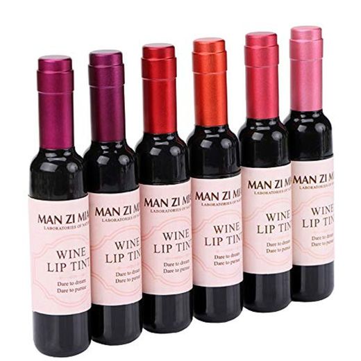 6 Colors Wine Bottle Shape Matte Lip Tint Waterproof Long Lasting Lipstick