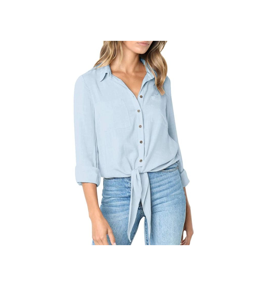 Fashion Darringls Blusa para Mujer, Mujeres V Cuello Blusa Pura Atractiva Grandes Suaves