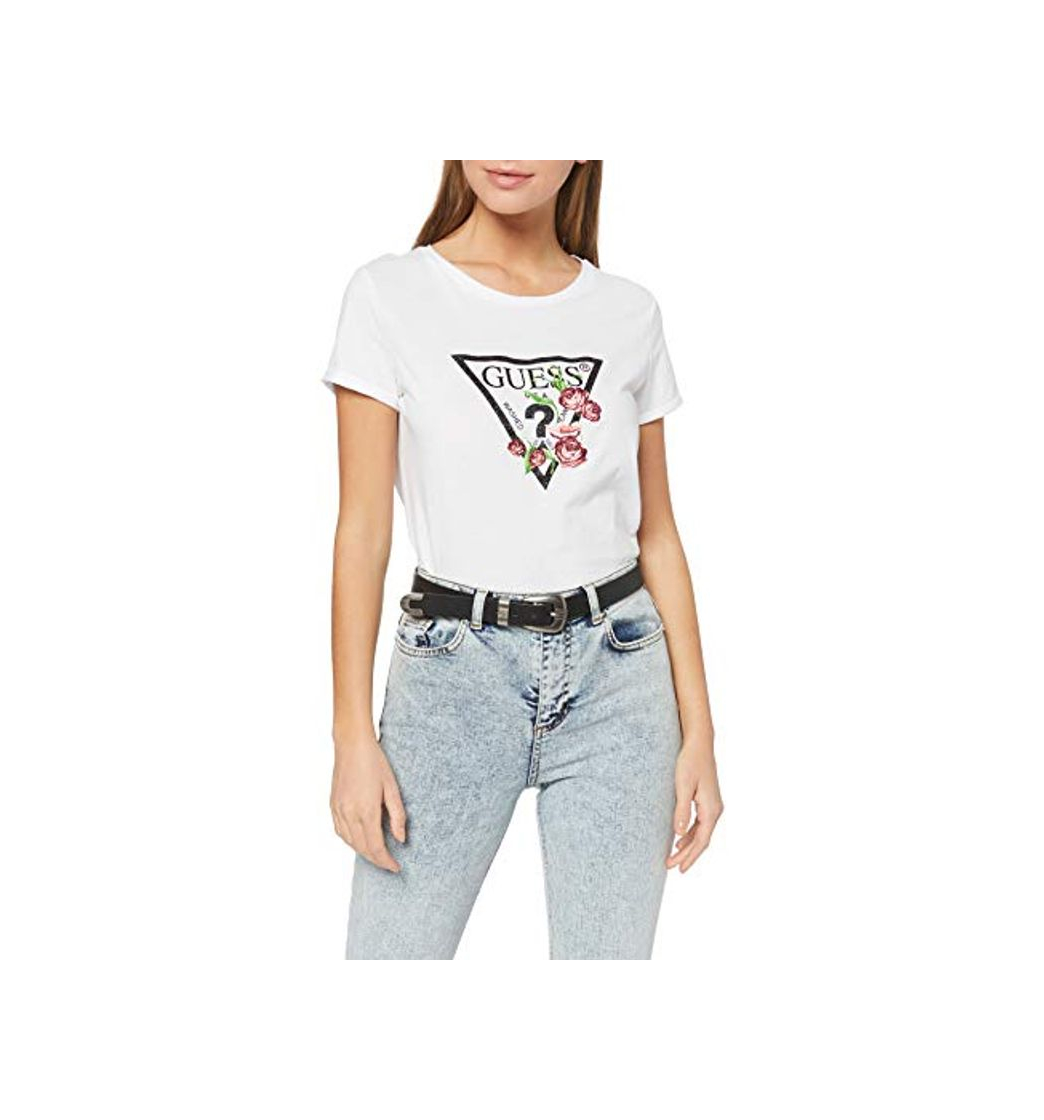 Products Guess SS Cn Foliage tee Camiseta de Tirantes, Blanco