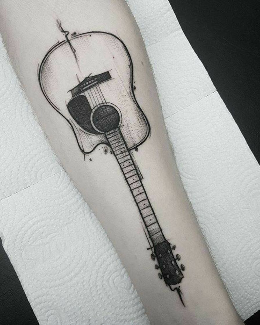Social Tatuaje de guitarra