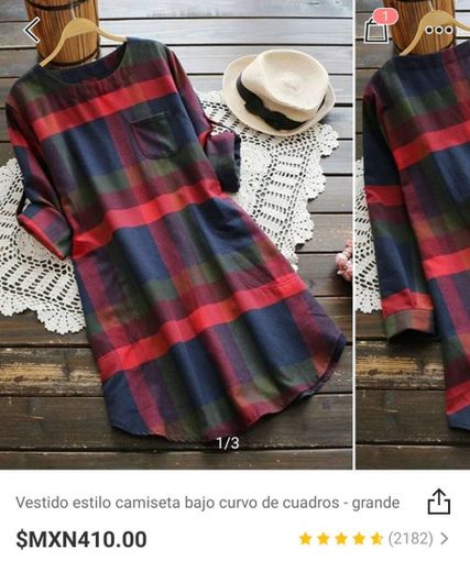 Vestido de cuadros. 