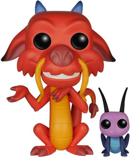 Funko- Pop Disney: Mulan-Mushu w/Gong Collectible Toy, Multicolor