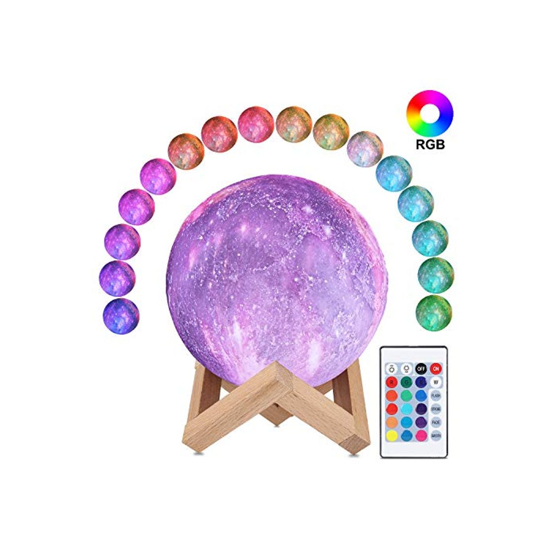 Social Lámpara de la luna 3D