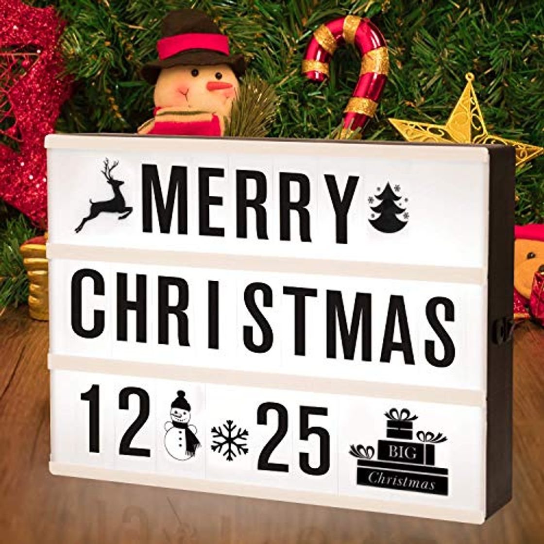 Social SUNNEST Caja de Luz A4 con 96 Letras y Emojis 80 Tarjetas