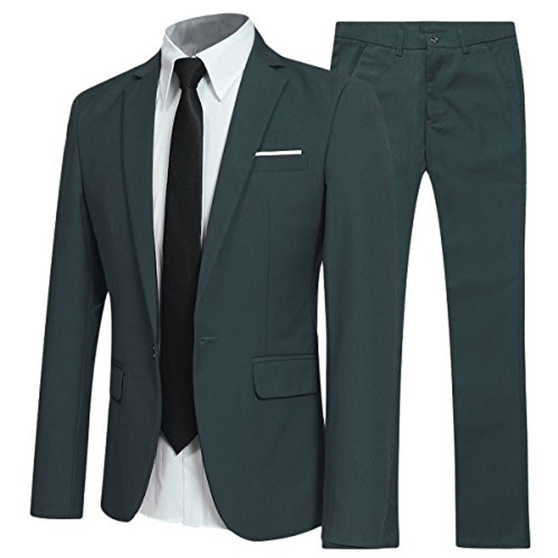Social Traje de 2 piezas para hombre compuesto por chaqueta y pantalones