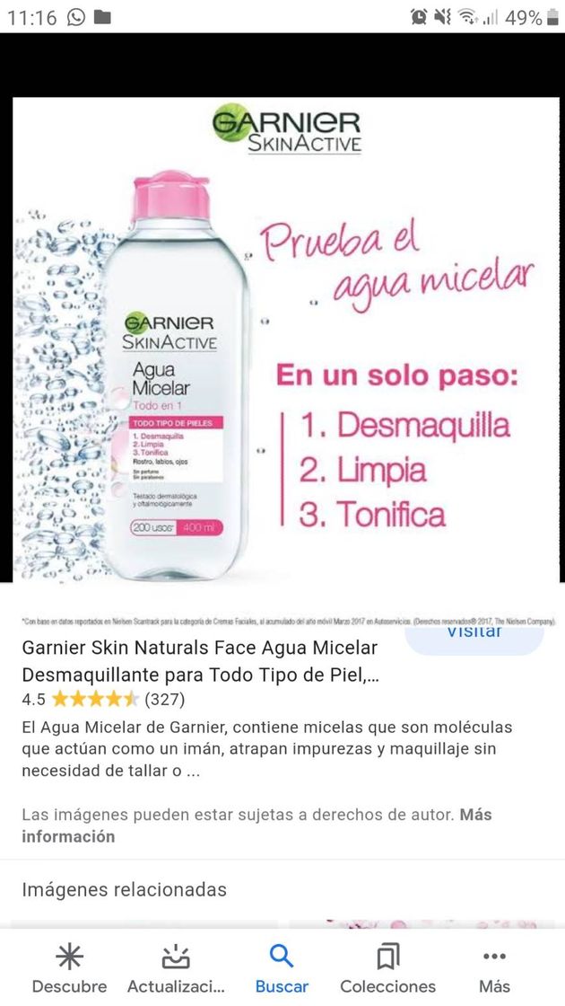 Fashion Agua Micelar Skin Active Garnier