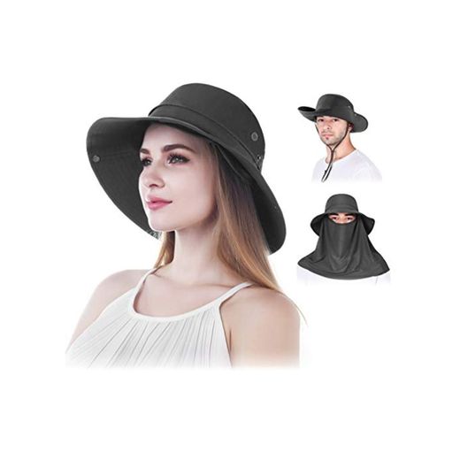 VBIGER Sombrero de Sol Protección UV para el Verano Ala Ancha Pesca