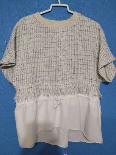 Blusa tweed blanca