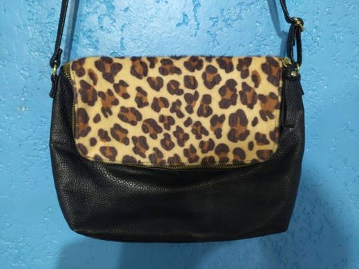 Bolsa animal print con negro