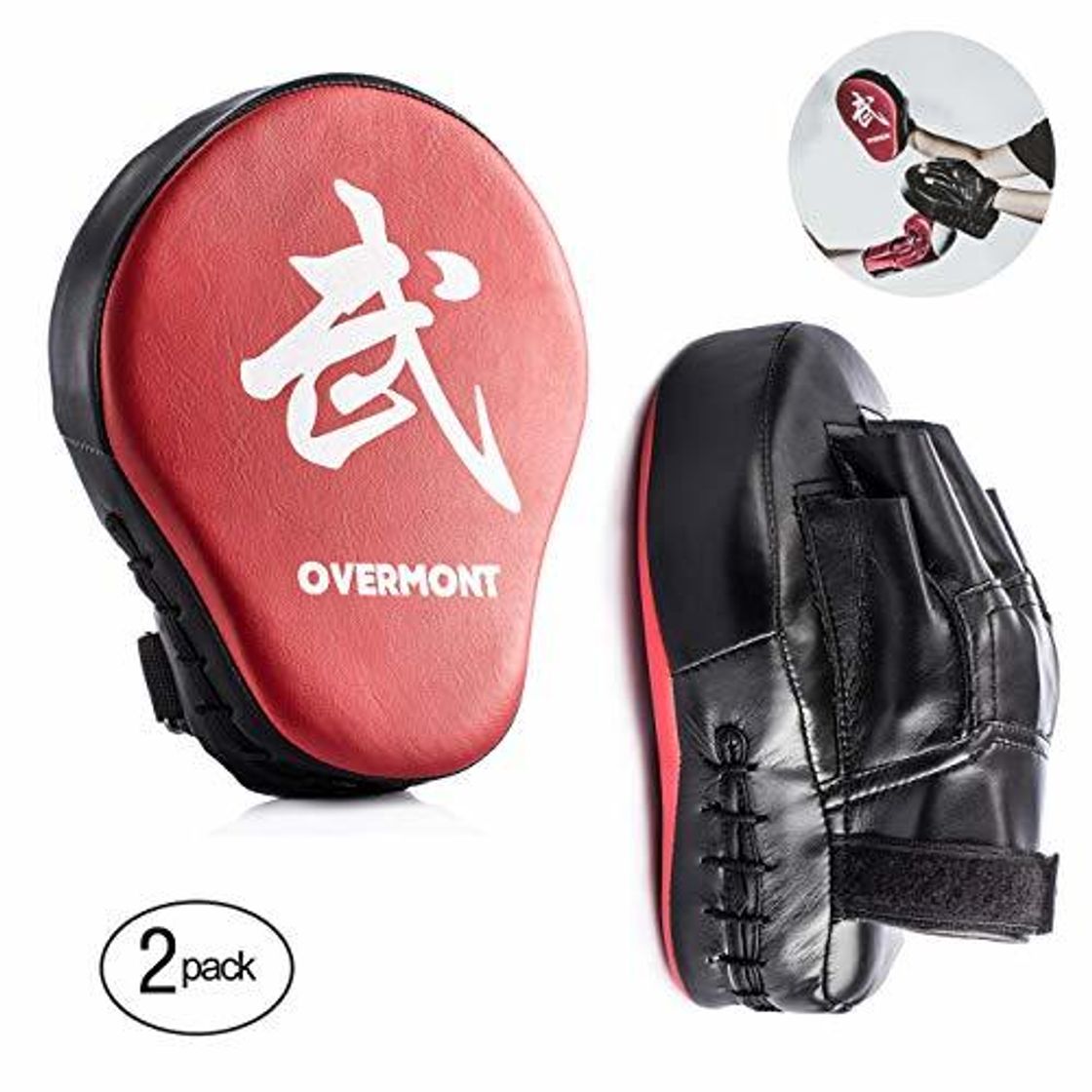 Electronic Overmont Paos de Cuero PU Muay Thai Kick Manoplas Boxeo Almohadilla de