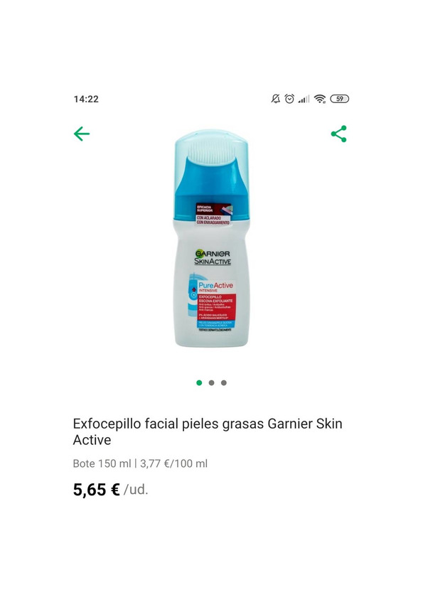 Product Gel exfoliante con cepillo 